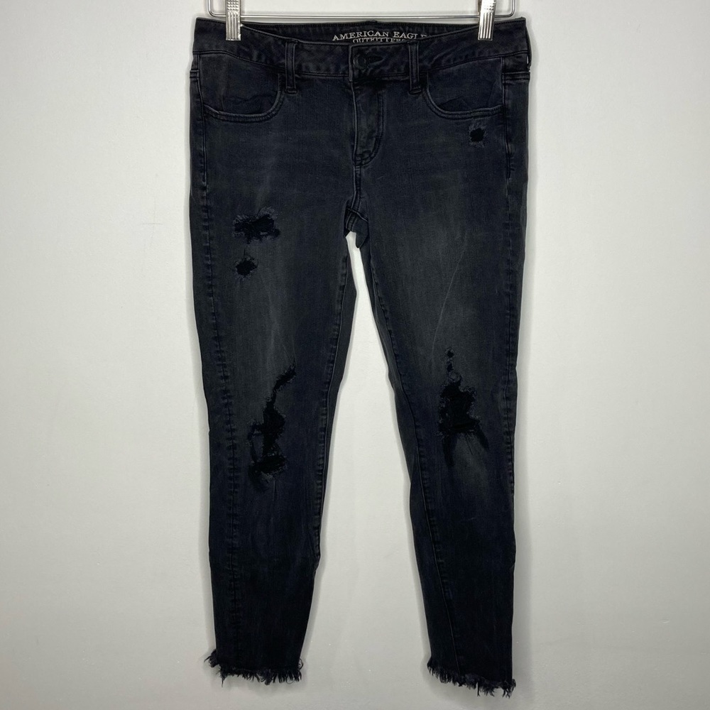 American Eagle Outfitters‎ super low jegging black Gray size 8